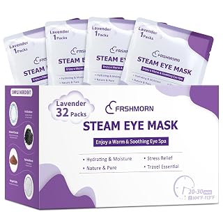 32Packs Steam Eye Mask Heated Eye Masks For Dry Eyes, Lavender - Amazon product rated Grade A