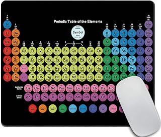 Colored Periodic Table of The Elements Pattern Desk Chemical Stationery Accessories Mouse Pad 9.5 X 7.9 Inch (240mmX200mmX3mm) - Buy now