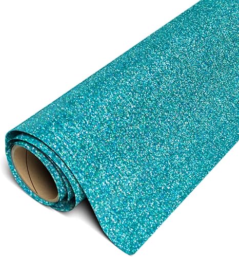 Siser Rollo de purpurina de 11.8 x 5 yardas (azul sirena, 15 pies)