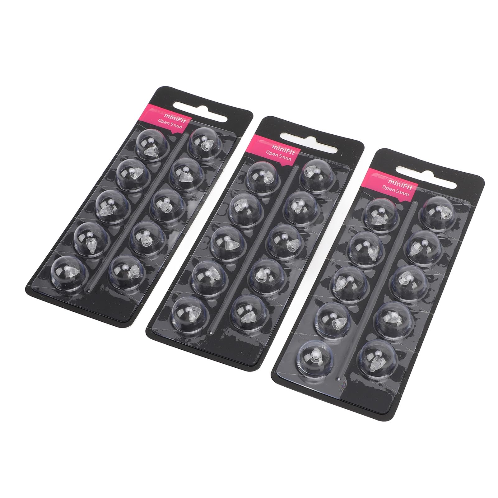 30 Uds. Cúpulas de Repuesto para Ayudas de Sonido para MiniFit, Doble Ventilación, Cúpulas Abiertas de Silicona Antiestática de una Sola Capa, PES A02 (5mm)