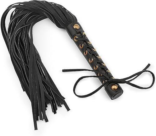 Miniatura 5 de Leather Crop 18" Faux Leather Whip 33" Equestrian Set - Leather Horse Riding Set - Horse Training Whip Play