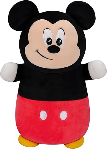 Squishmallows Peluche oficial de Mickey Mouse HugMees de Disney original de 10 pulgadas, tamaño mediano, ultrasuave