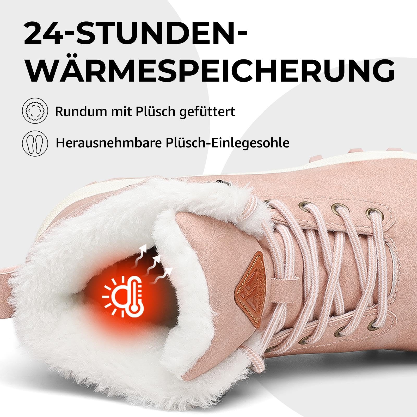 Mishansha Bottes Hiver Hommes Femmes Chaudes Imperméable Boots Neige Gr.36-48