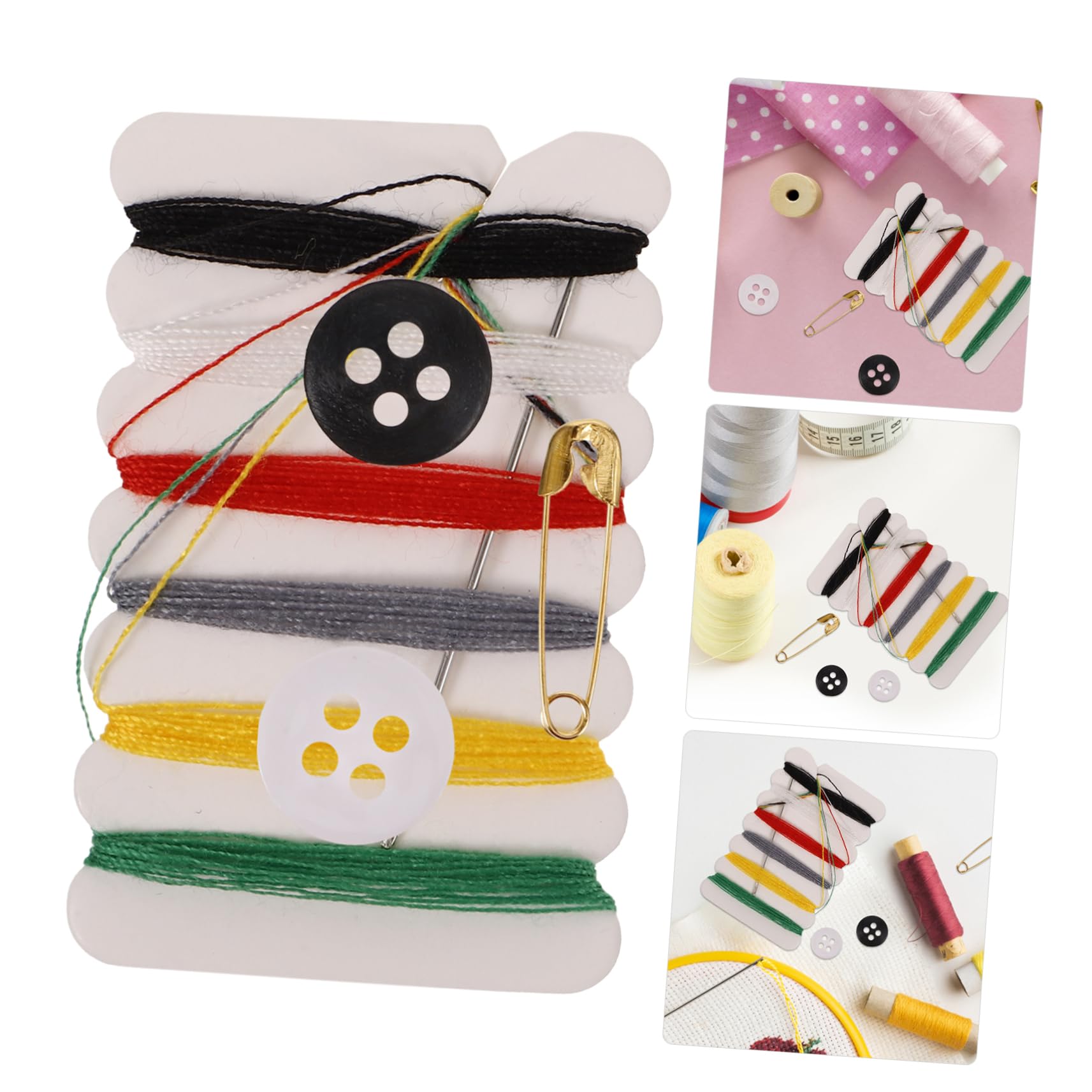 Kit da Cucito per Principianti 100 Pezzi, Set Portatile Multifunzionale | Ago, Bottone e Spilli Inclusi, per Riparazioni di Abiti, Uso Domestico e Viaggio Colore Casuale