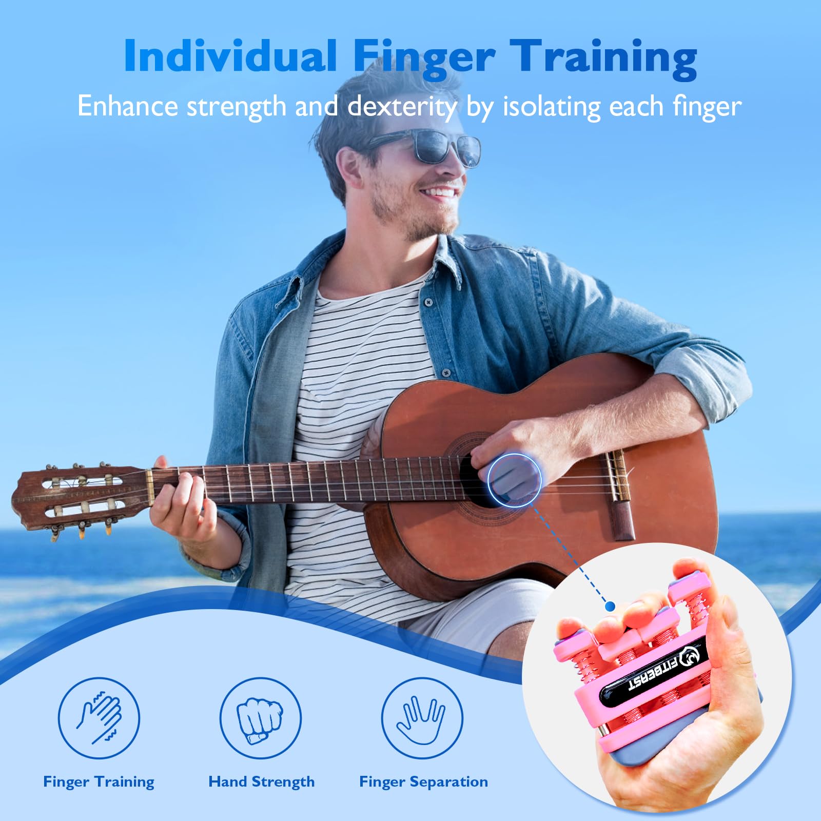 Visual Reference: Snapklik Com Fitbeast Finger Strengthener Finger Exerciser 4 Pack Hand