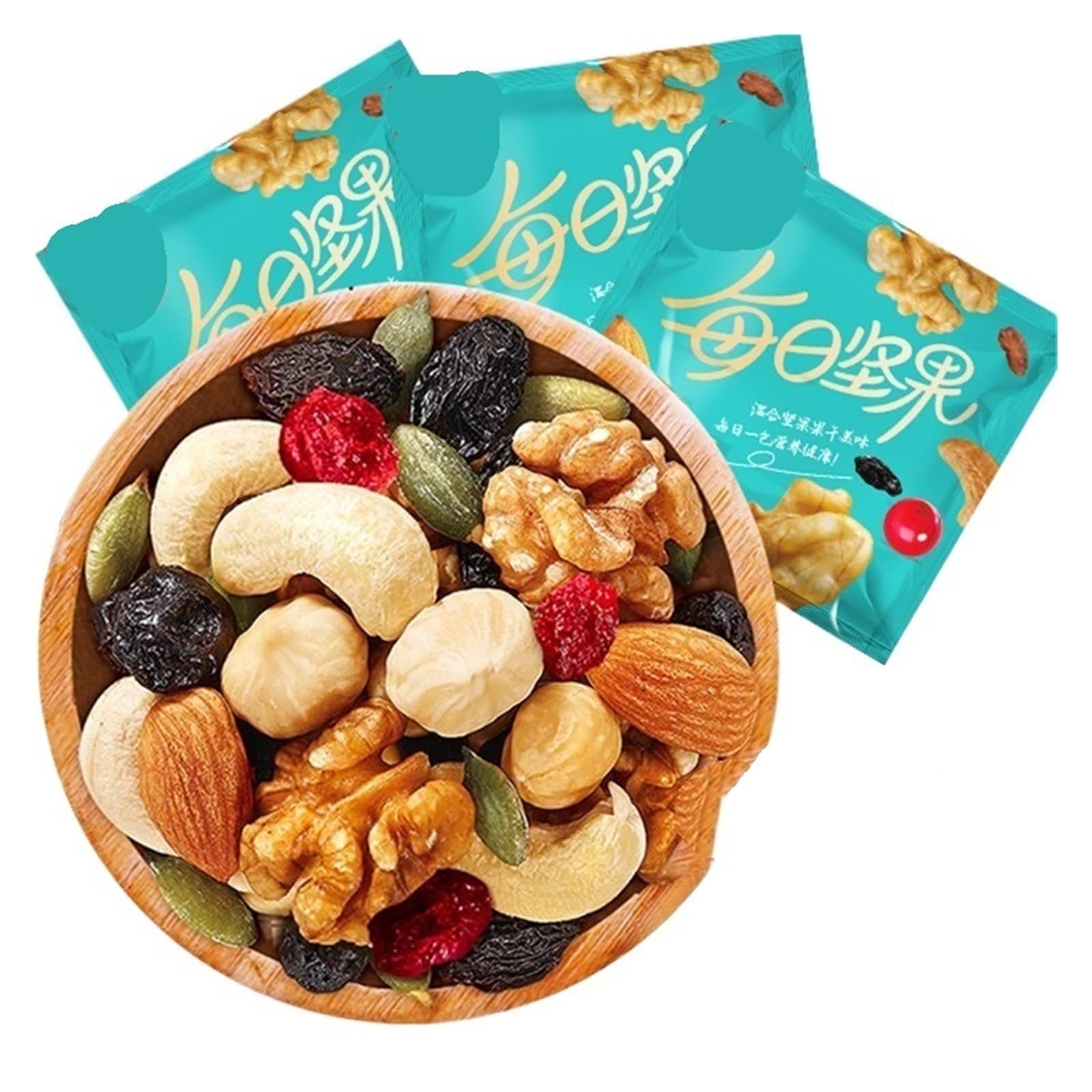 Paquete de regalo de refrigerio de nueces mixtas, bolsa pequeña a granel, refrigerio informal, 16 g/bolsa, empaquetado individualmente(40bag)