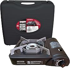 Chef Master 90027 Portable Butane Stove, Portable Gas Stove with Carrying Case, Portable Gas Grill, ETL Certified, Black