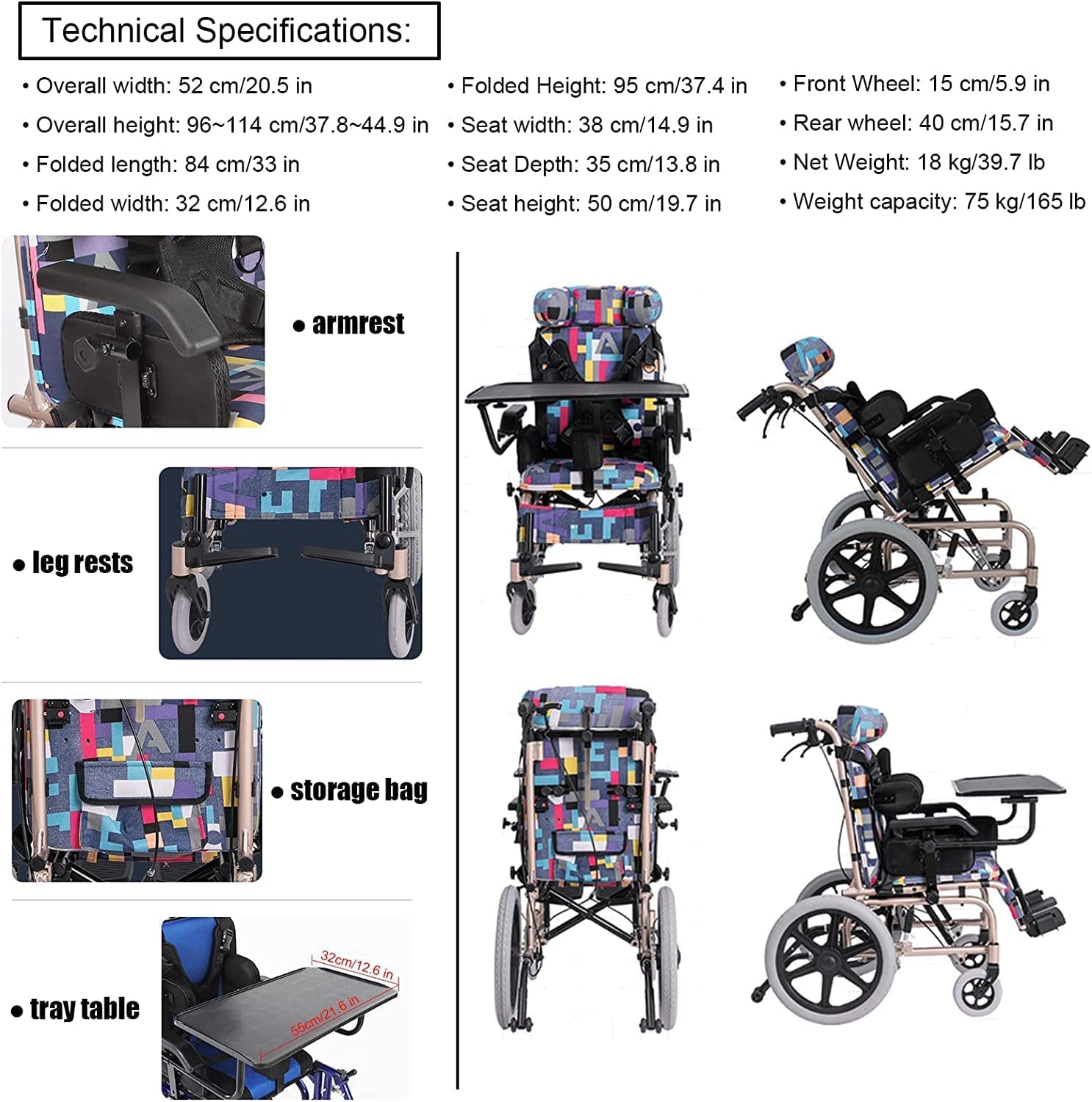 車椅子　子供用　テーブル付 Amazon | 超軽量子供用車椅子折りたたみ小型トラベルチェア取り外し