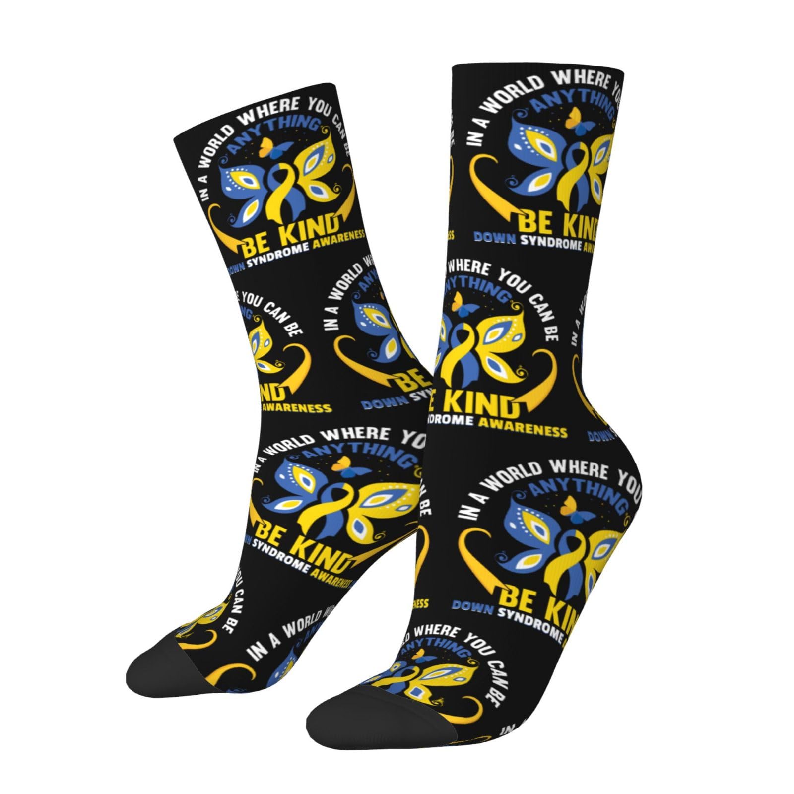 KWQDOZF Down Syndrome Socks For Women Men Wicking Athletic Cushion Crew Socks Casual Socks