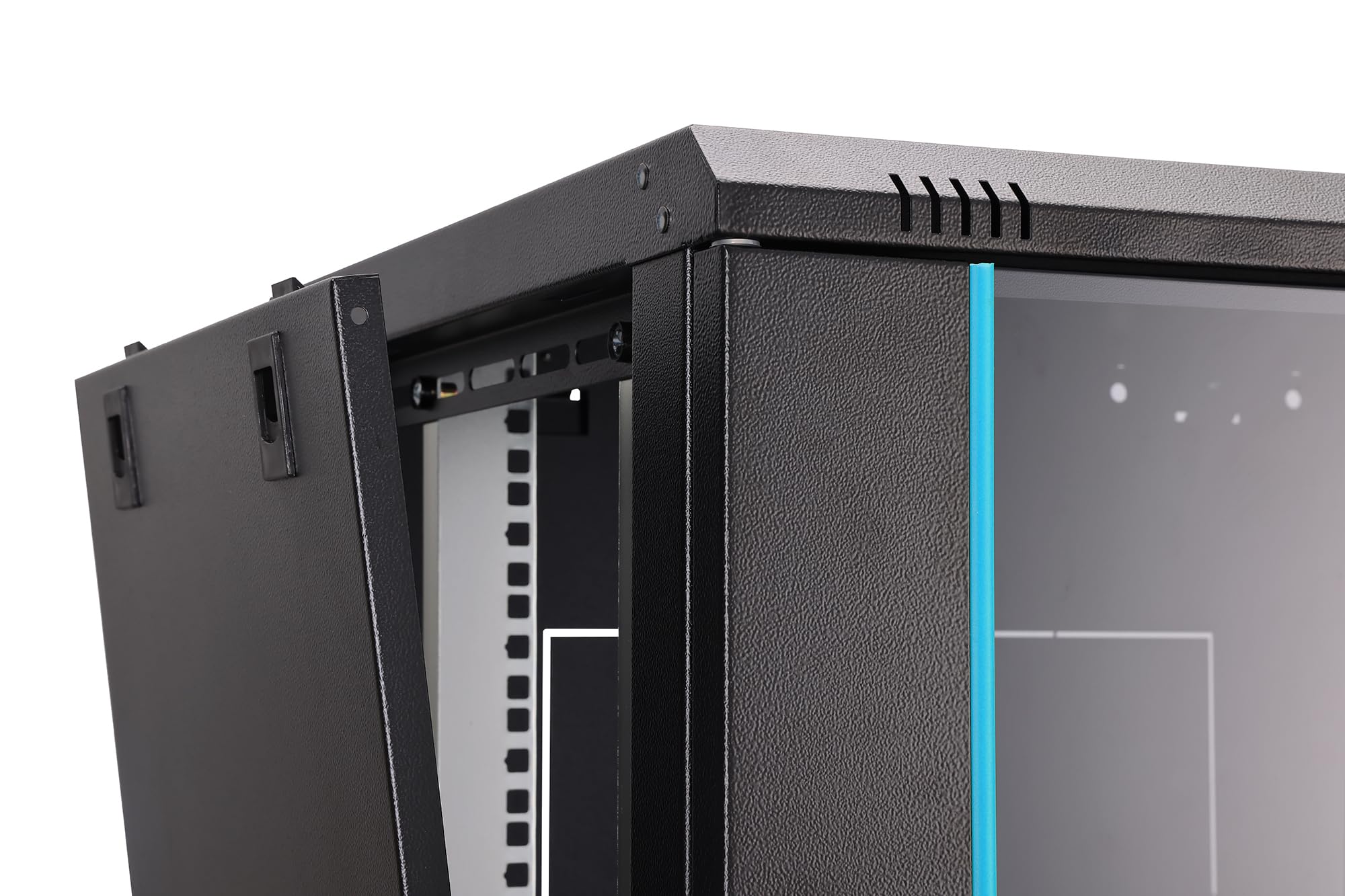 DIGITUS Armoire réseau – 19 Pouces, 16 U – Non montée – Dynamic-N – Noir | Profondeur de 450 mm – Profondeur utile de 320 mm – Montage mural – Capacité de charge de 60 kg – Porte vitrée