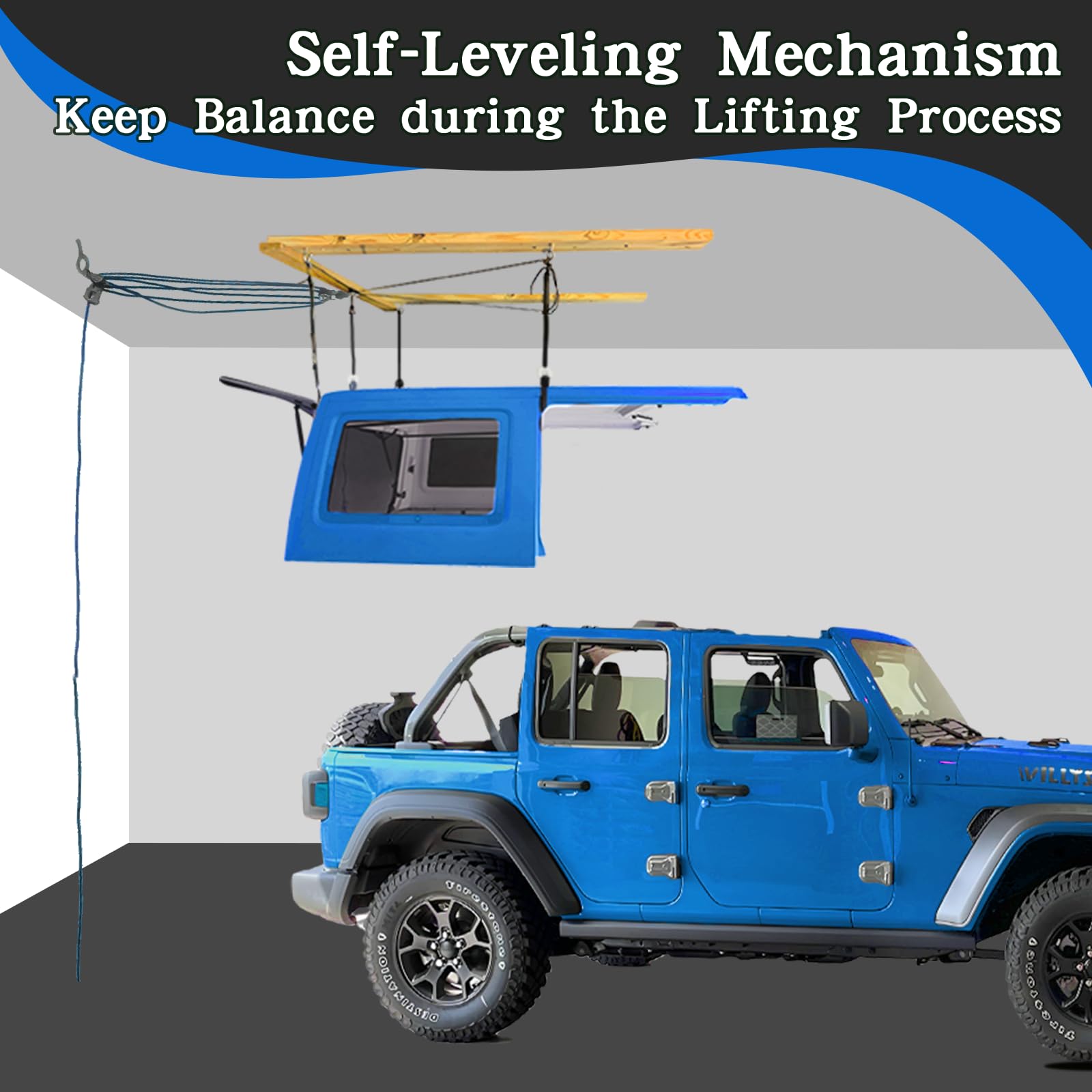 Jeep Wrangler Hard Top Lift - Easy Removal -8