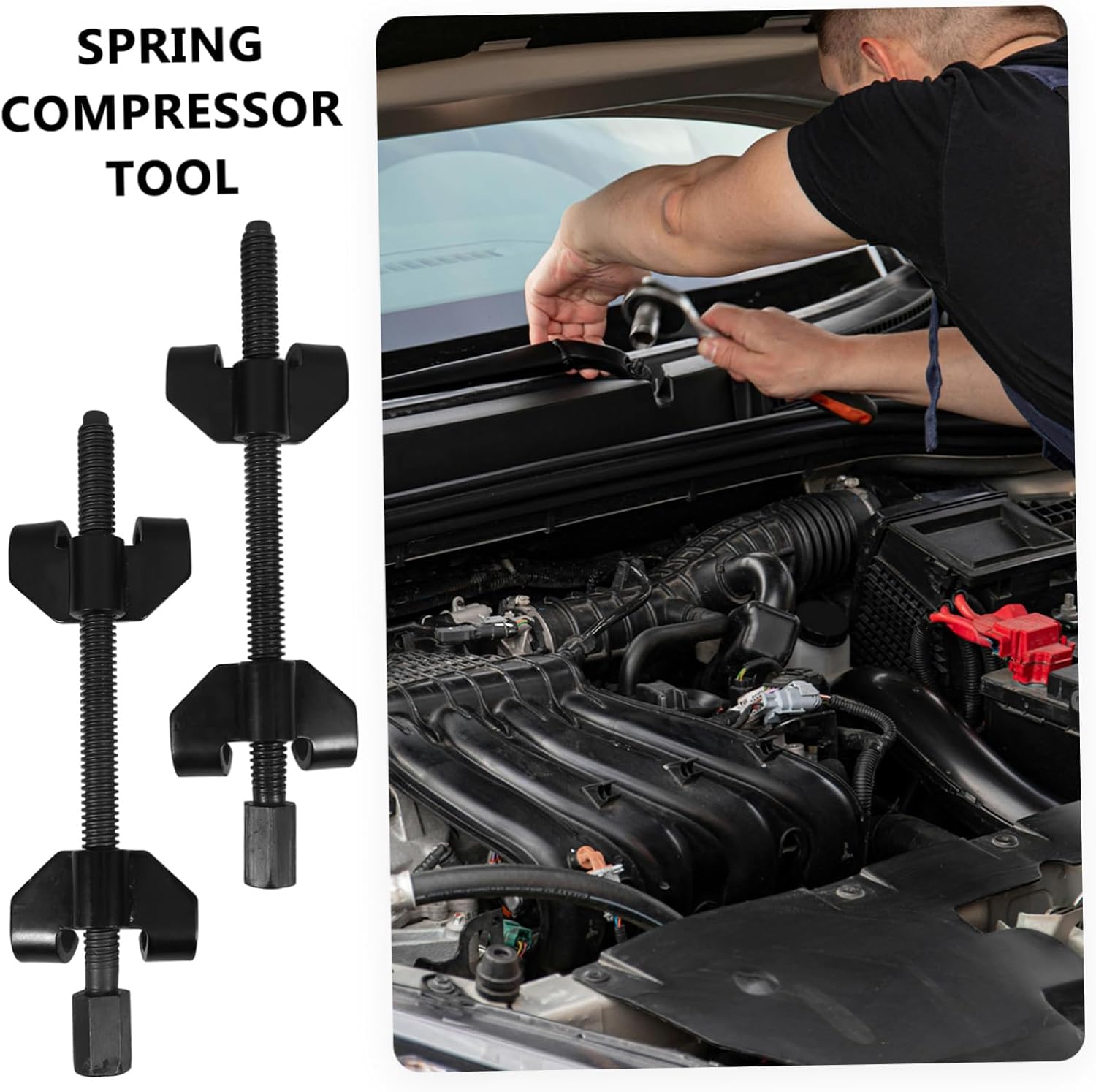 Strut Spring Compressor for Efficient Coil Spring Removal Tool Steel Design Quick Easy Installation