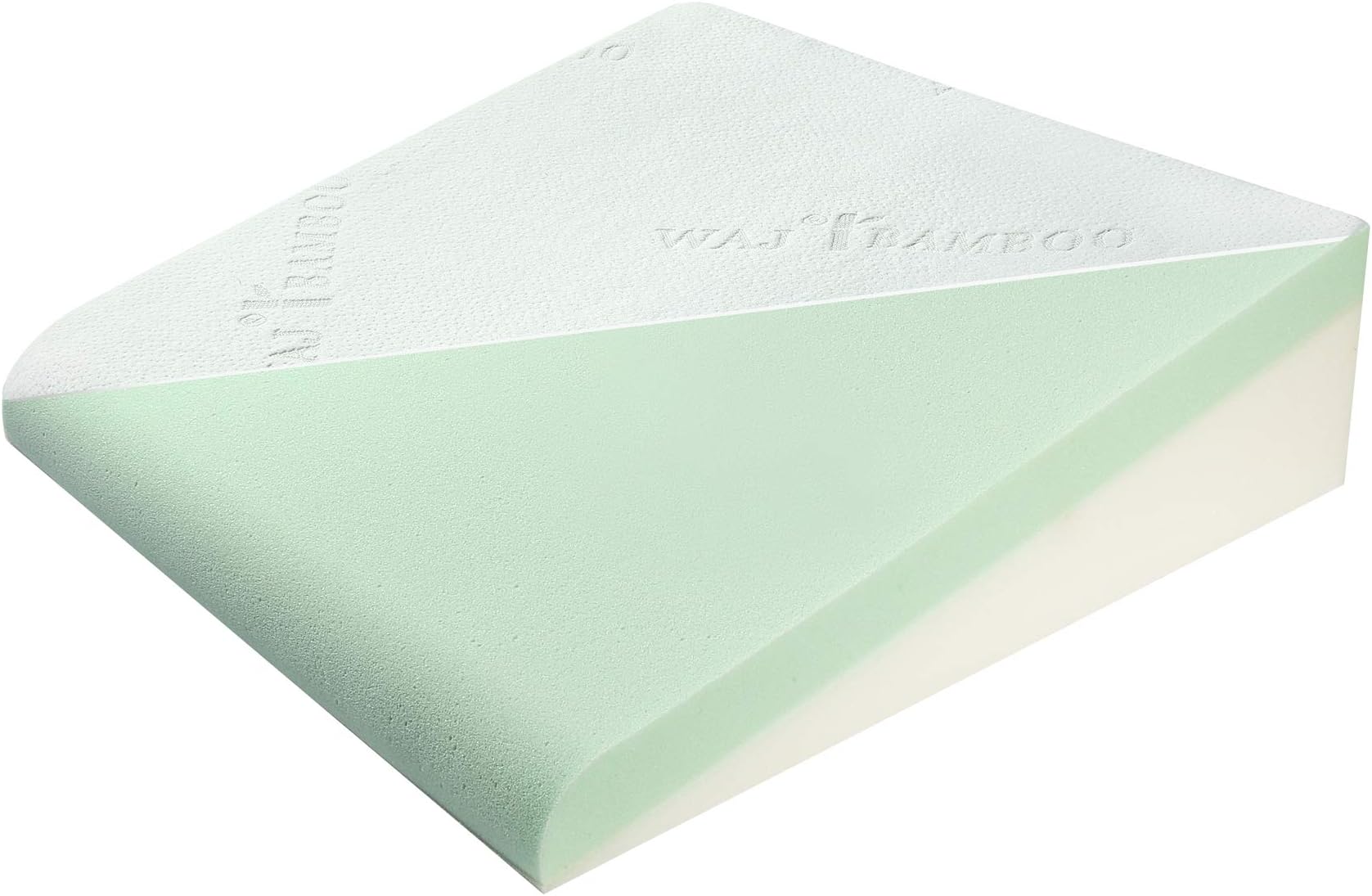 WAJWedge Pillow with Memory Foam Top 7 Inch Foam Wedge Pillow for After Surgery Acid Reflux Snoring Gerd Heartburn,Elevated Leg Rest Pillow for Circulation, Swelling,Kneef,Washable Cover