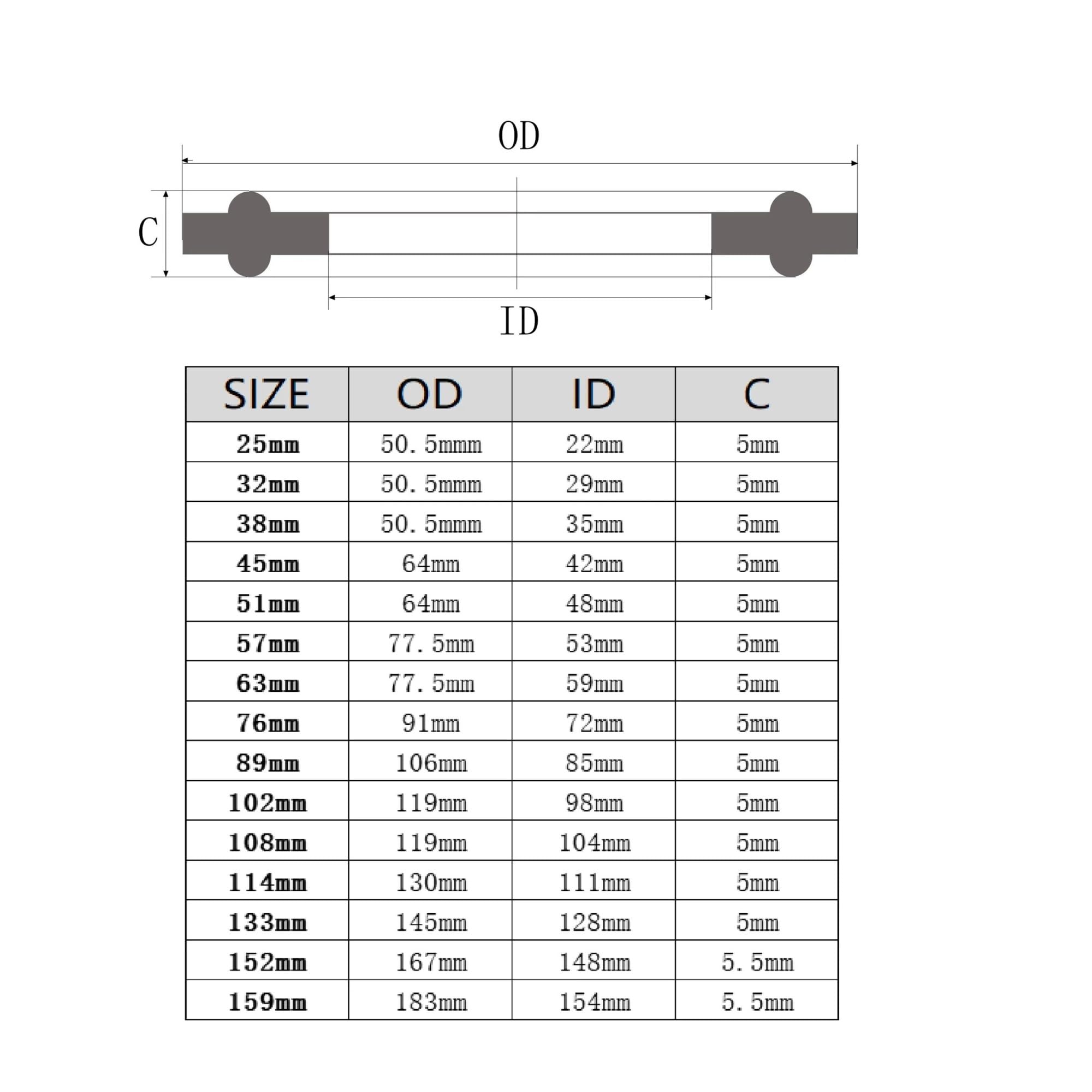 20pcs PTFE 45mm-64mm Piece Three-Clip Gasket High Pressure Hygiene Gasket Suitable