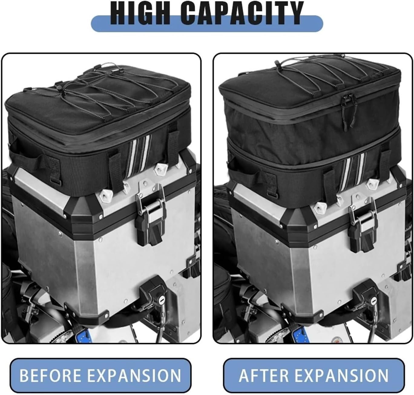 Bolsa De Sillín para BMW para R1200GS LC para Adventure GS para R1200 1250 Maleta Lateral para Motocicleta Vario Bolsa De Alforja Aluminio para Motor Asiento Moto(A Set Bag)
