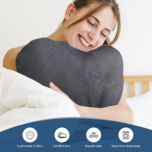 Miniatura 5 de Style Quarters - Manta de cama de cachemira, tamaño individual, color gris, 10% cachemira, 90% algodón, cálida, lujosa, acogedora, suave, cómoda,