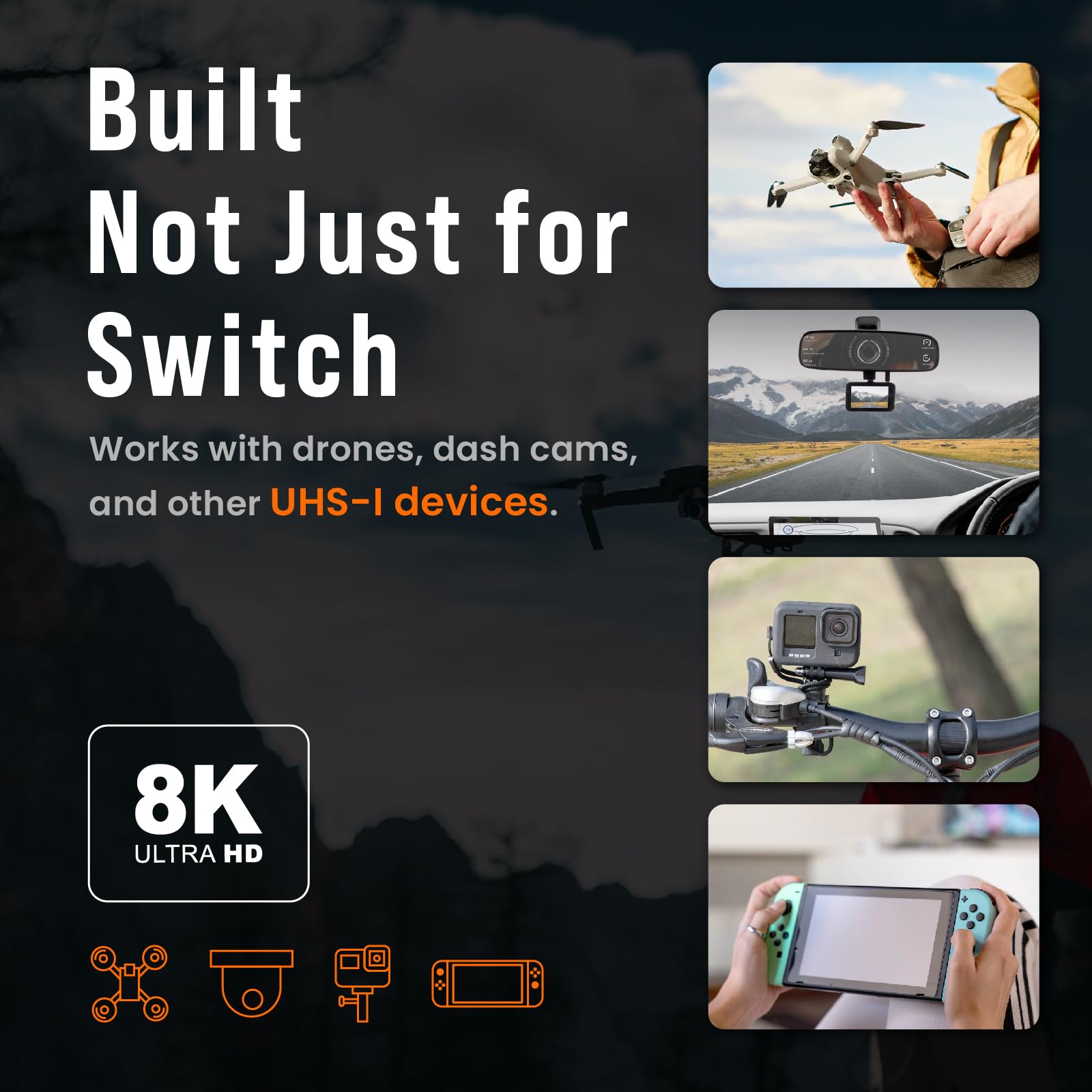 MMOMENT Scheda di memoria micro SD Express da 256 GB per Nintendo Switch 2, scheda micro SD, EX450, PCIe gen3x1, fino a 880 MB/s in lettura e 650 MB/s in scrittura, scheda di memoria da gioco (MM29)