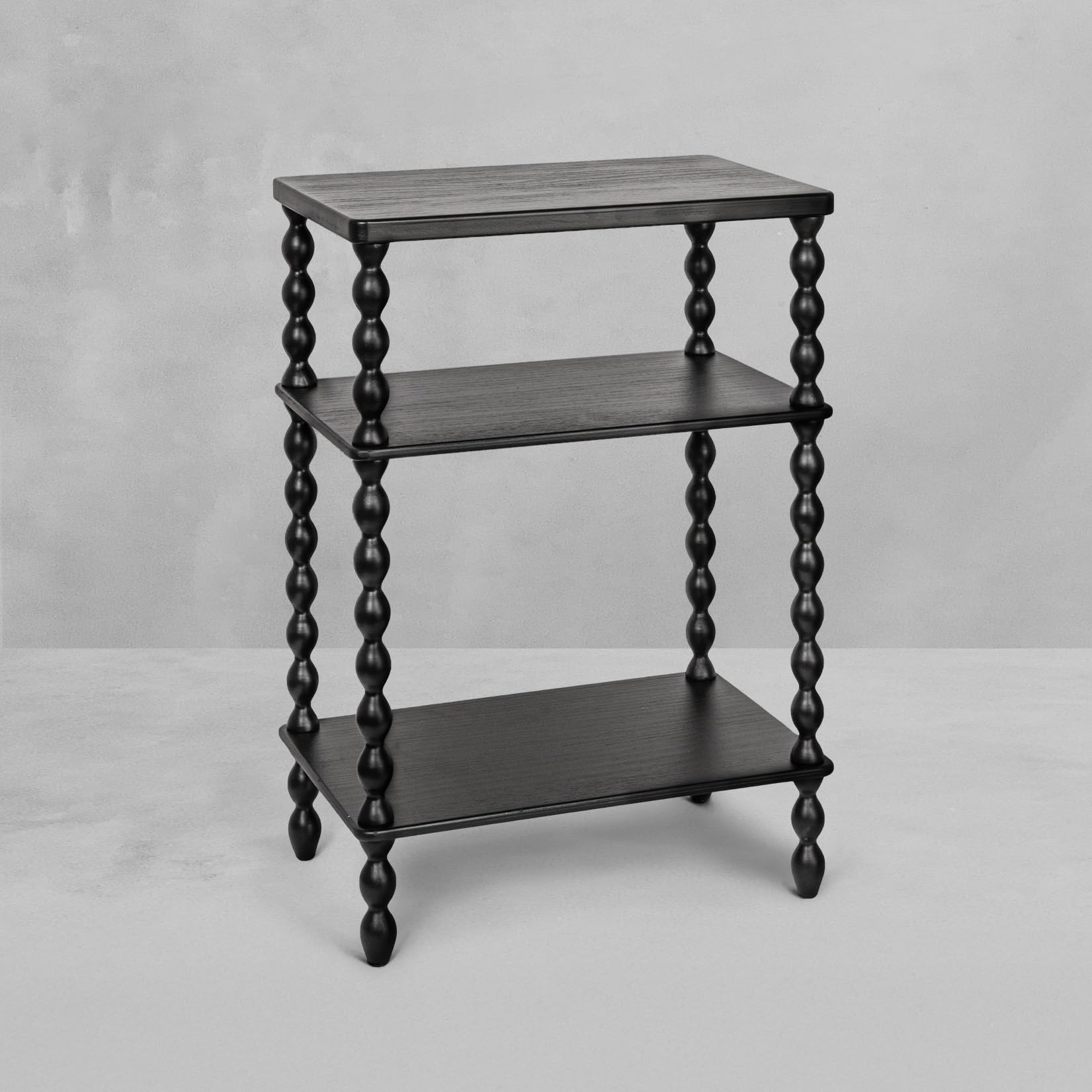 Creative Co-Op Bobbin Leg Rectangle Wood Accent Table, Black