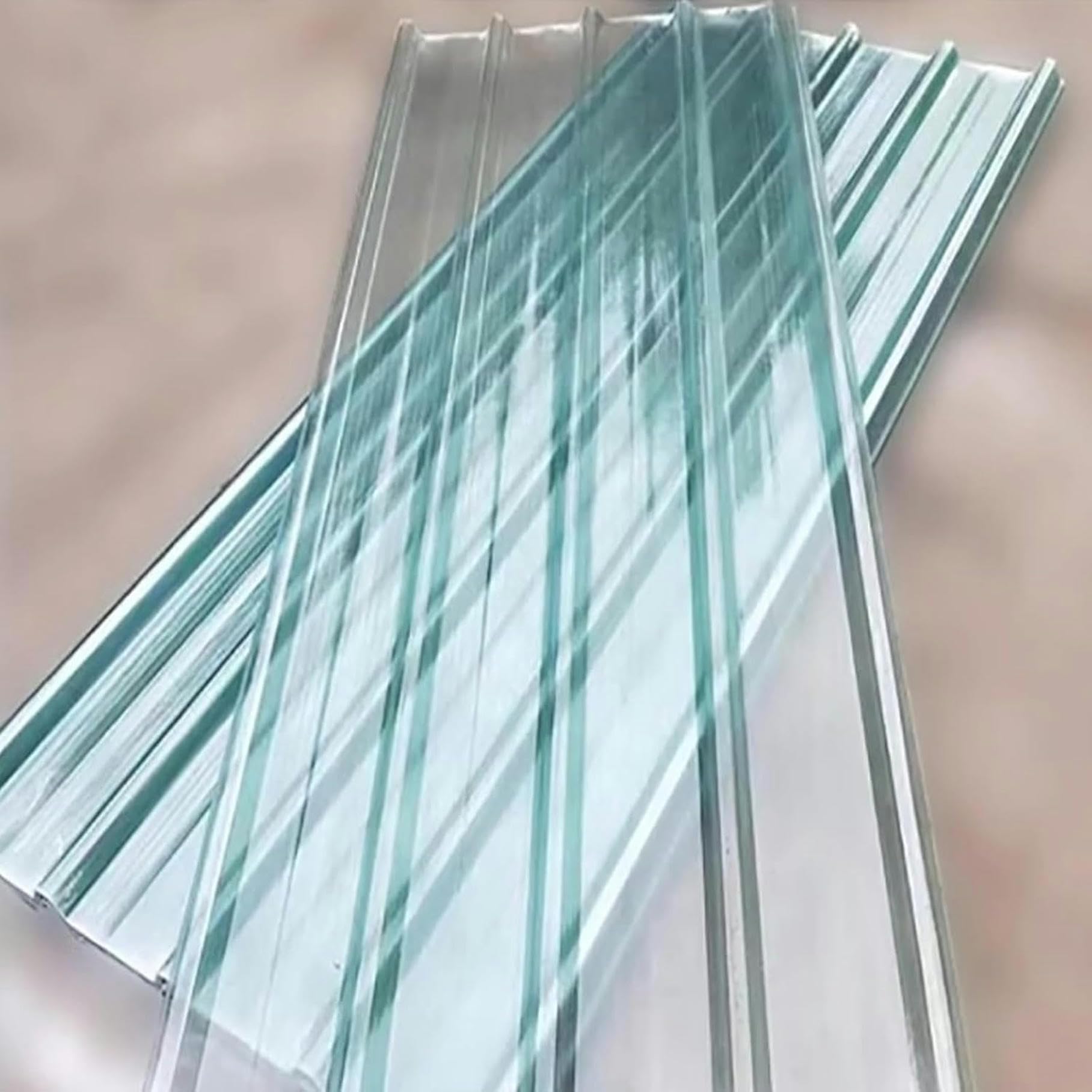 Pannello di rivestimento del tetto silenzioso, anti-UV, piastrelle per tetti ondulate resistenti alla pioggia, pannelli di illuminazione diurna FRP da 1 mm, 2, 4, 5, 7, 10, 14 pezzi, tenda da