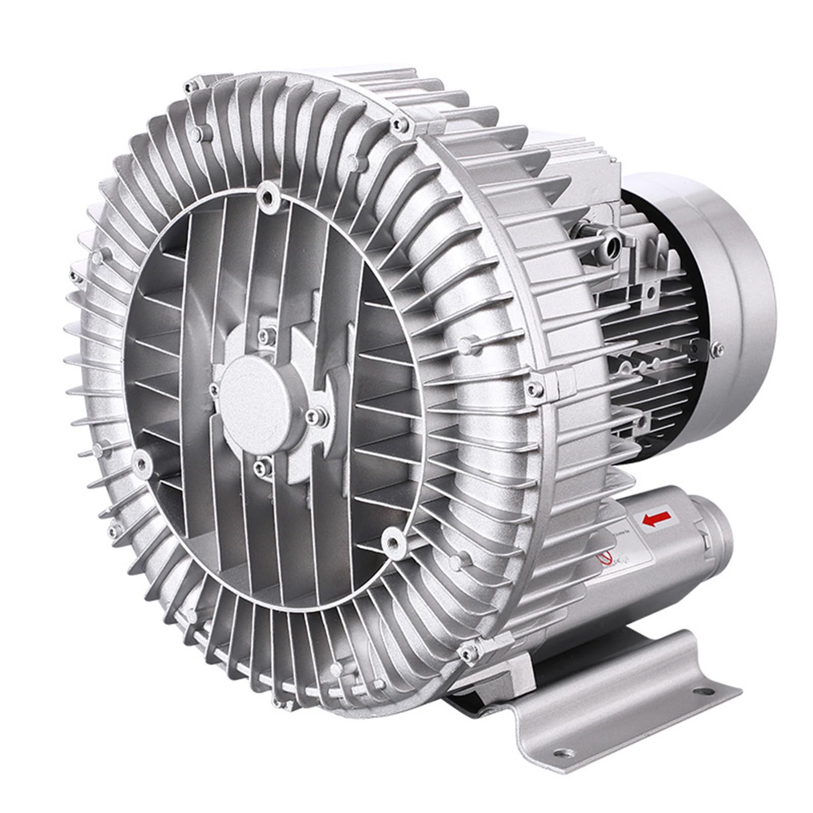 Soffiatore rigenerativo, monofase 120W-1100W, soffiante ad Anello a vortice ad Alta Pressione, soffiante a Canale Laterale, per soffiaggio d'Aria o aspirazione,1100W/1.48HP