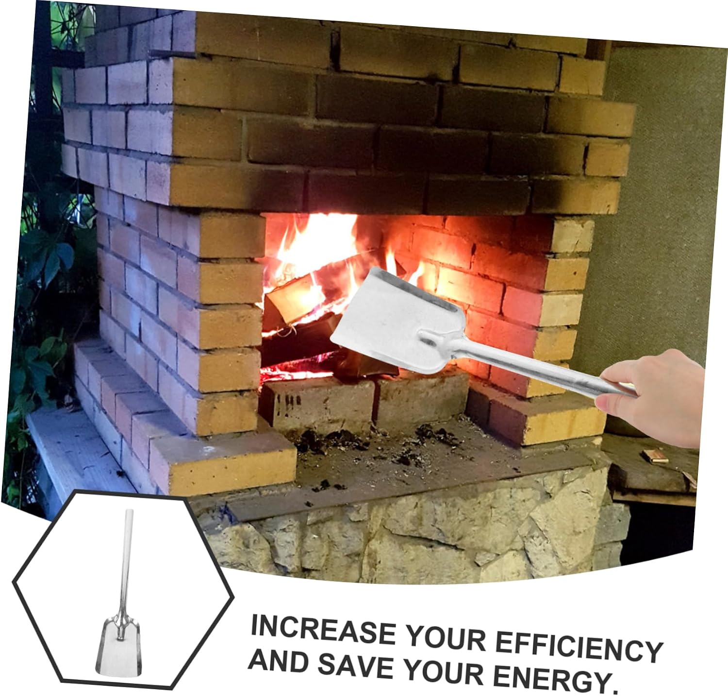 4 Pcs Stainless Steel Fireplace Shovels for Home and BBQ Use