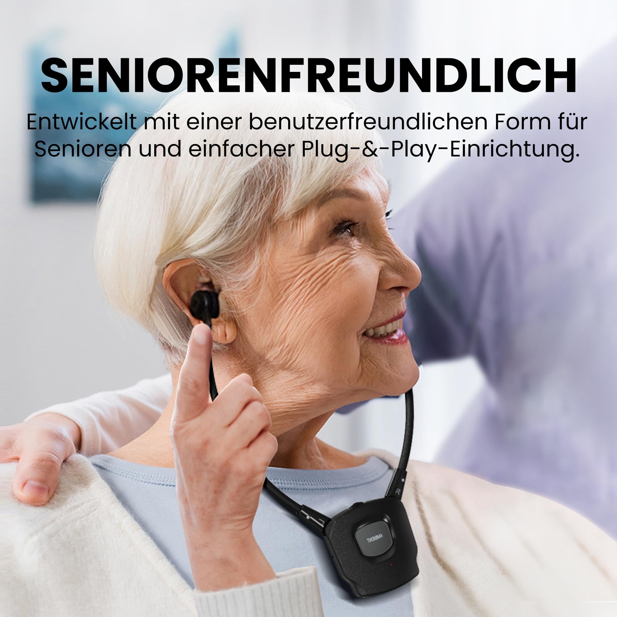 Avantree HT381 - Digitale Kabellose Kopfhörer für Fernseher mit HF-Sender, L/R-Balance-Lautstärkeregelung, TV-Ohrhörer für Senioren, Kompatibel mit Fernsehern mit Optischem oder AUX-Audioausgang | L/R-Lautstärkeregler, Umgebungs-Sound, 3 EQ-Modi, RF-Sende