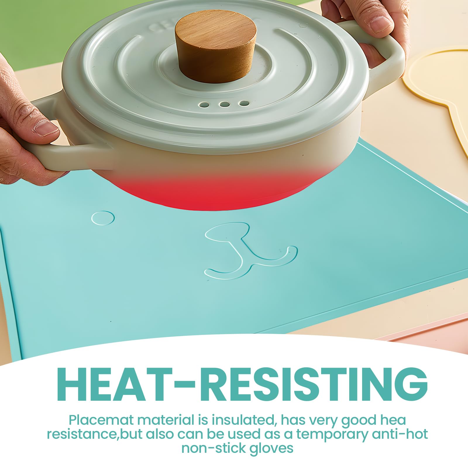 3 Tovagliette In Silicone Per Bambini - Antiaderenti, Lavabili E Senza BPA - Foto 5