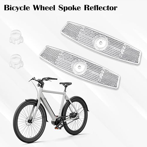 Miniatura 3 de 2 reflectores de bicicleta, luces de rueda de bicicleta, reflector de advertencia de seguridad, reflectores portátiles de radios de bicicleta,
