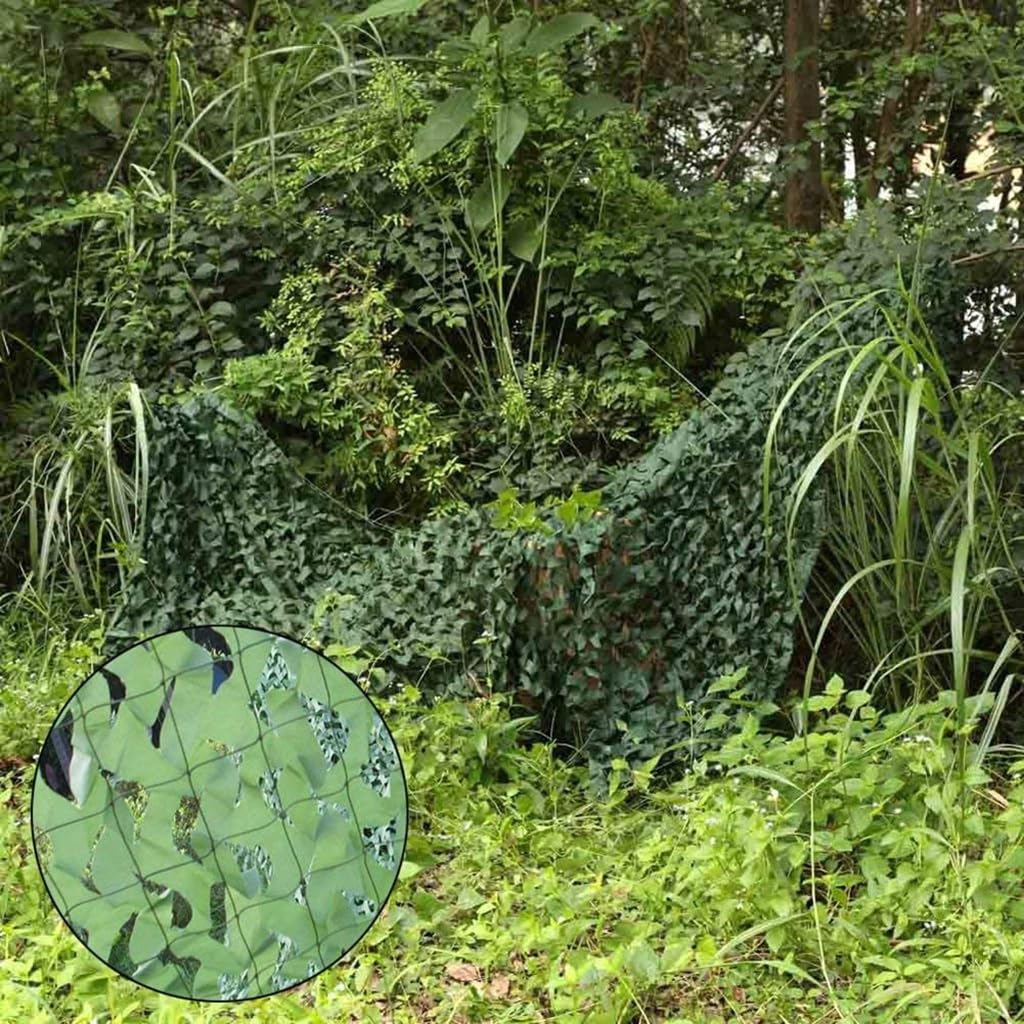 Red de Camuflaje Ligera Malla de Camuflaje Red de Protección Solar del Ejército Militar para Jardín Interior Observar Aves(8.512m)