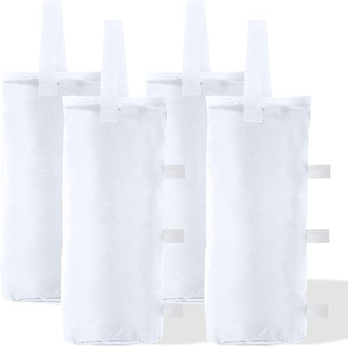 ABCCANOPY 112 LBS Extra Large Canopy Sand Bags, 4-Pack, White (Without Sand)