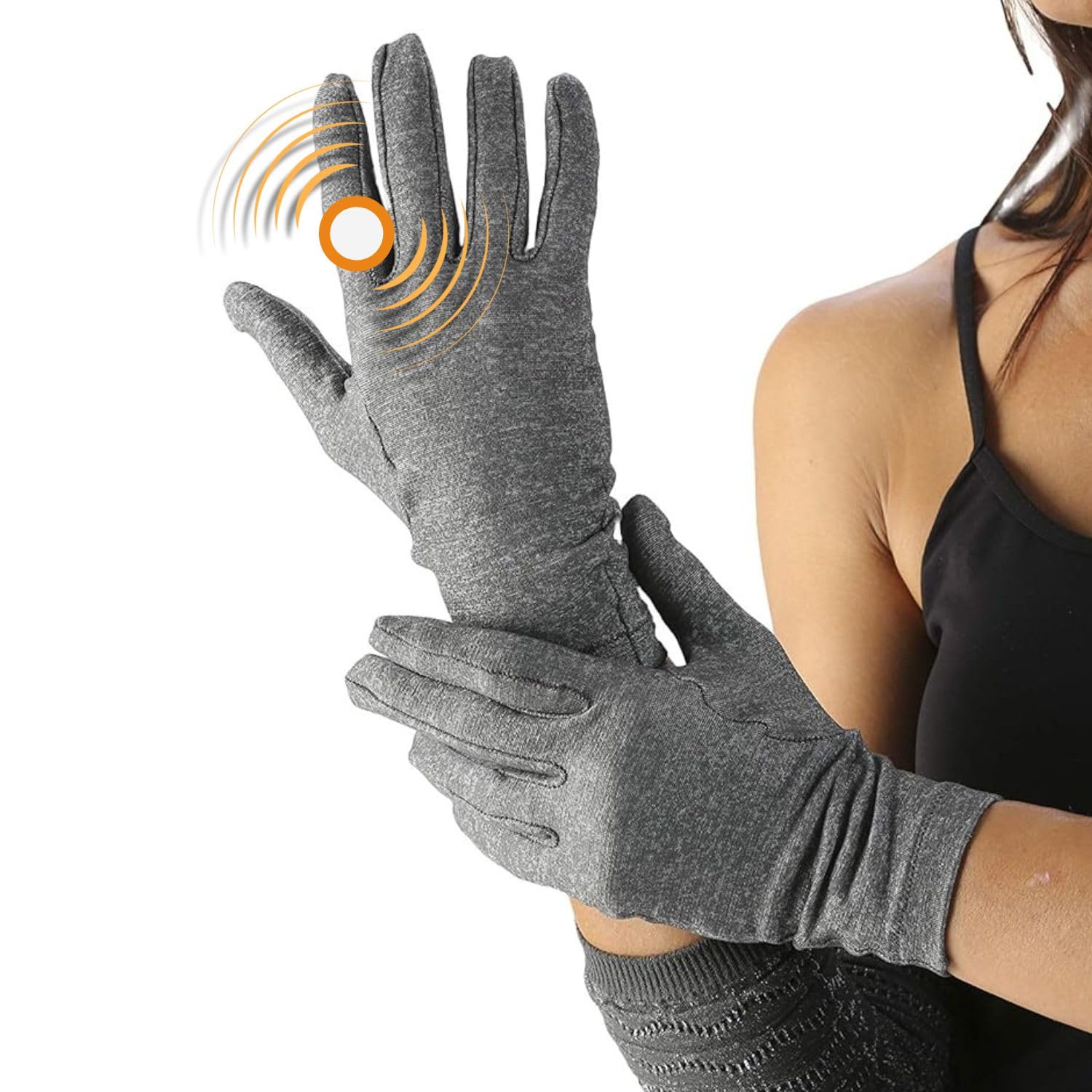 Spikenergy Guanti Per Artrosi Alle Mani Elettro Magnetoterapia - Usati come Polsiera per Tendinite Polso, Per Artrite, Rigidità Articolare, Dispositivo Medico Detraibile -Made in Italy