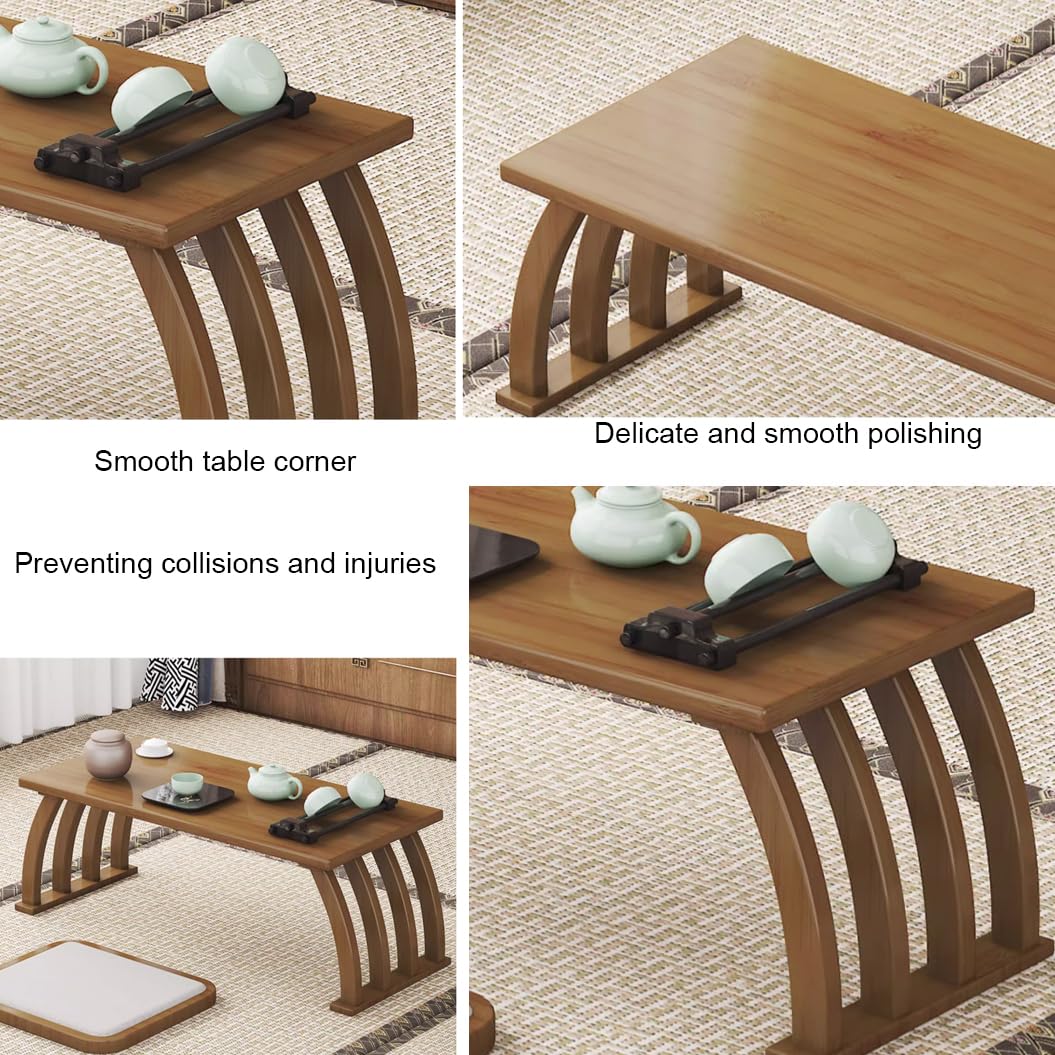 Amazon.com: JUNZAI Wooden Japanese Low,Floor Desk Floor Table Tray