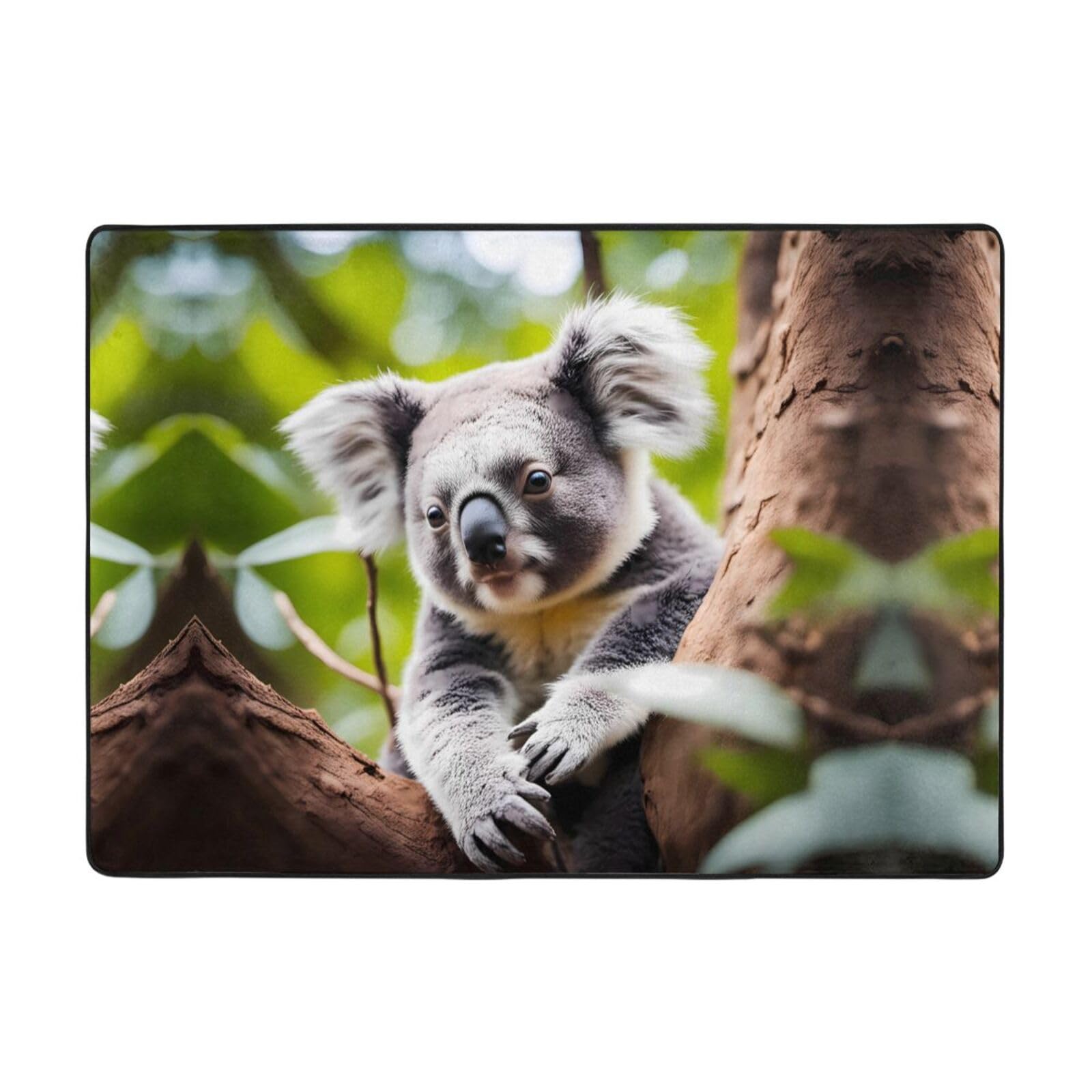 Tapis en flanelle koala grand tapis de chambre décoration intérieur