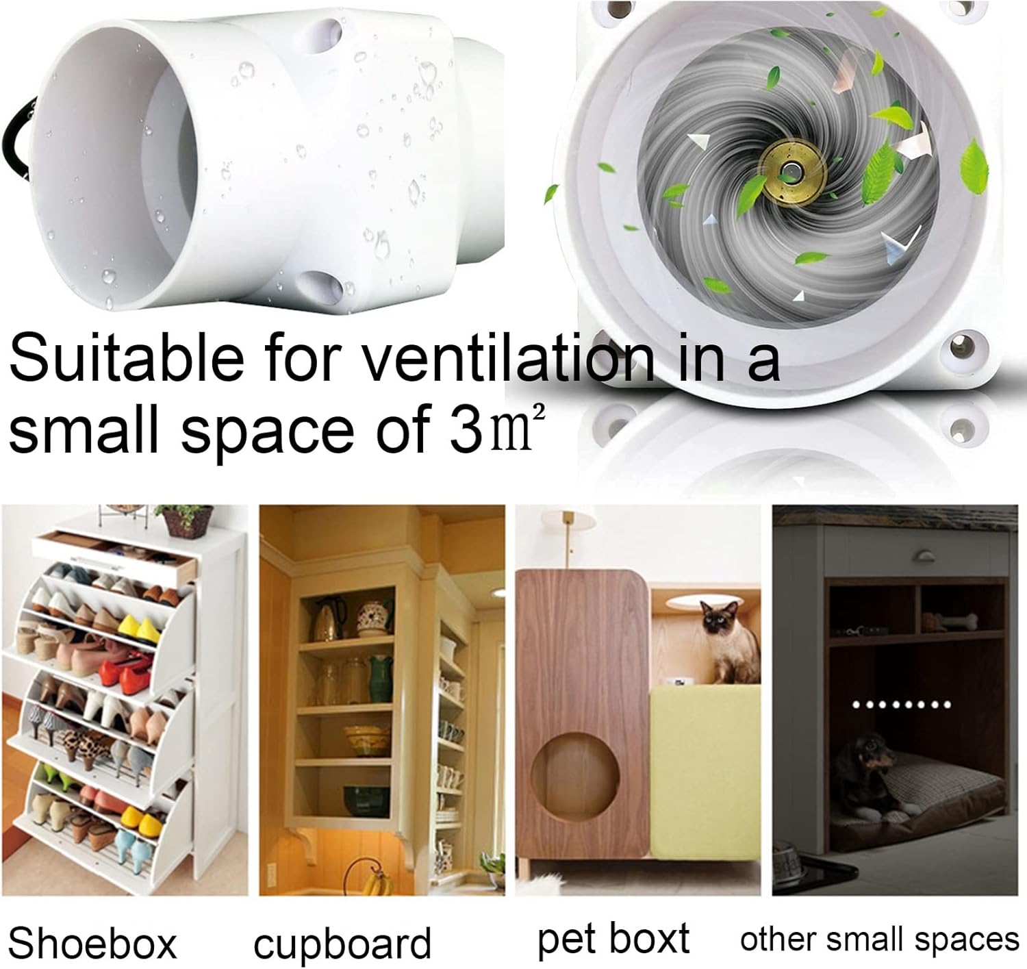 Inline Duct Fan 3 Inch 75Mm Tube Extractor Ventilation Fans Air Circulation Air Diffuser Exhaust Blower for Grow Tent Ceiling Wall Basement Bathroom (Color : Normal Power, Size : 75mm-10w)