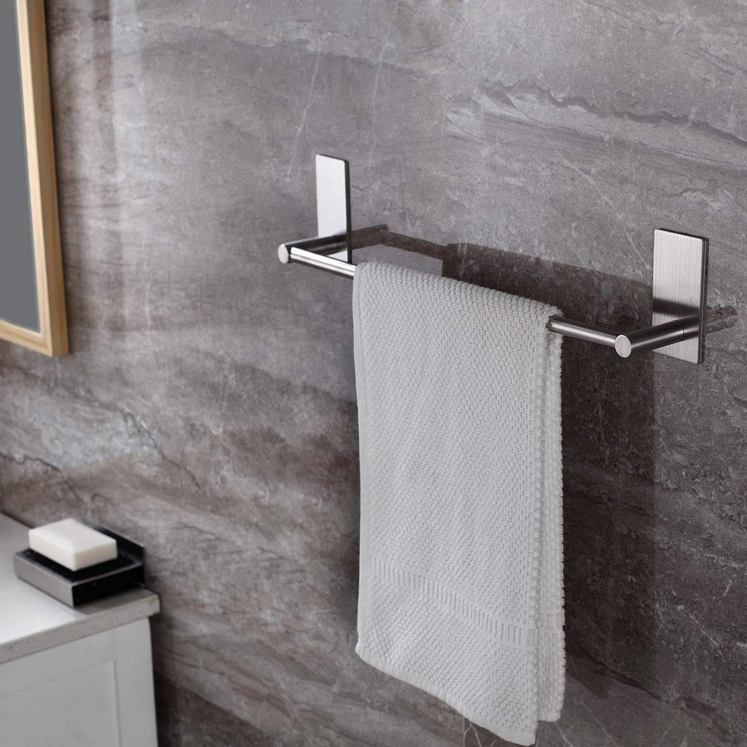 Porte-serviettes auto-adhésifs pour fixer sans trou sur le carrelage de la douche