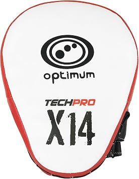 Optimum Tech Pro X14 Hook and Jab Focus Pads - Black/Red,