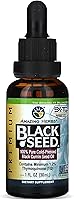 Amazing Herbs Premium Black Seed Oil - Cold Pressed Nigella Sativa for Immune Support, Digestion, Joints & Brain Health - Gluten Free Non-GMO 1 fl oz
