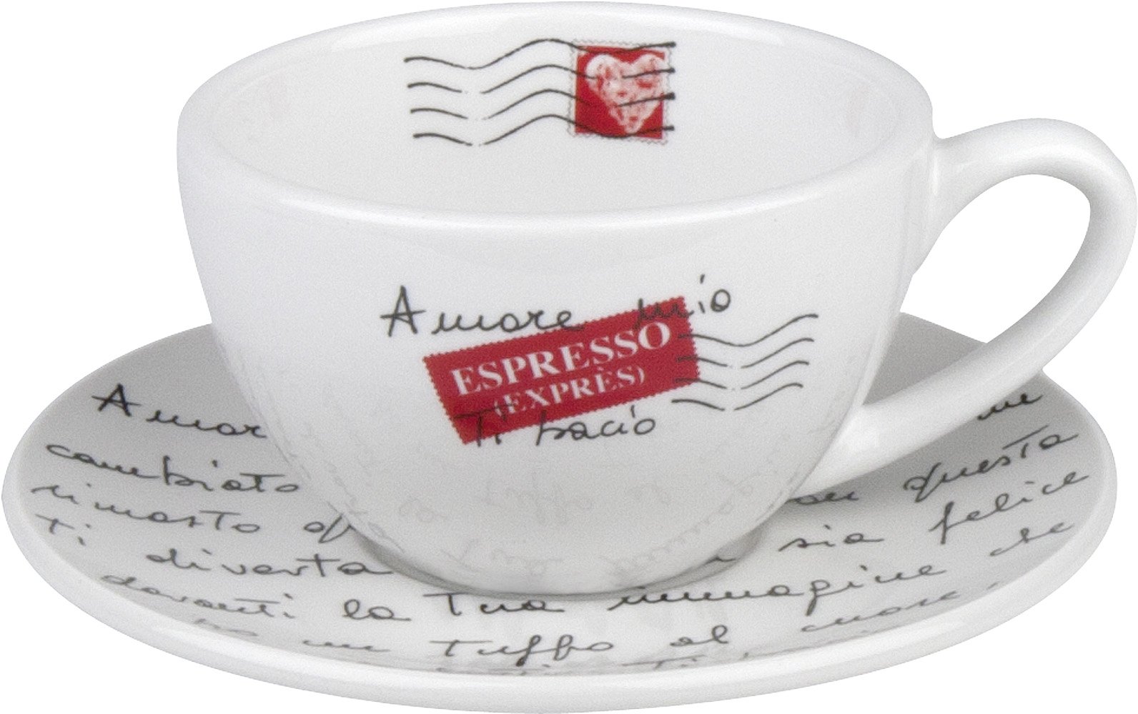 Set de 6 tasses à café et soucoupes S GOCCE, 35x30x10cm - Qechic