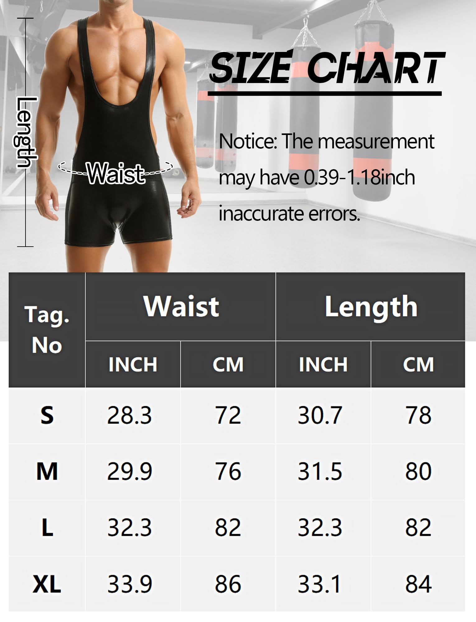 AIEOE Herren Wrestling Singlet Trikot Einteilige Sport Jumpsuit Metallic Athletic Supporters Jockstrap S-XL