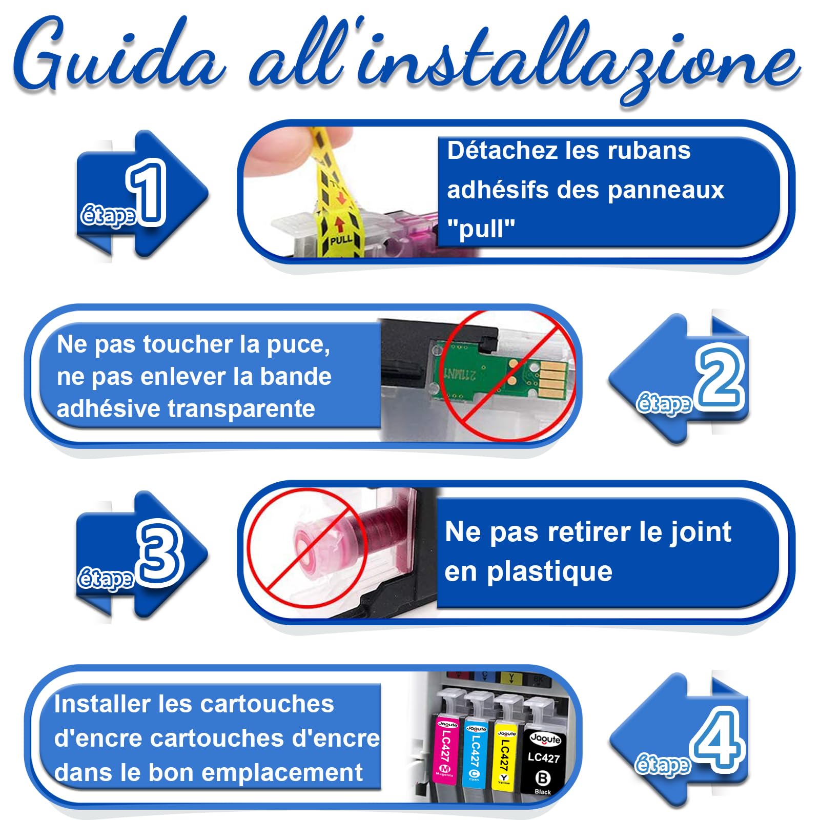 LC427 LC 427 Cartucce d'inchiostro Compatibile con Brother LC427 LC427XL per Stampante Brother MFC-J5955DW MFC-J6955DW MFC-J6957DW MFC-J6959DW HL-J6010DW MFC5955 MFC6955 MFC6957