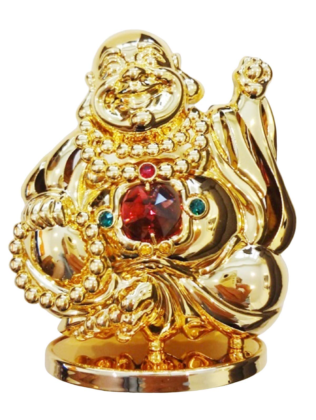 Crystocraft Multicolor 24K Gold Plated Buddha Crystal Ornament With Swarovski Elements Gift Boxed Keepsake Figurine Gift Celebrations Special Occasions Hinduism Religious Figurine