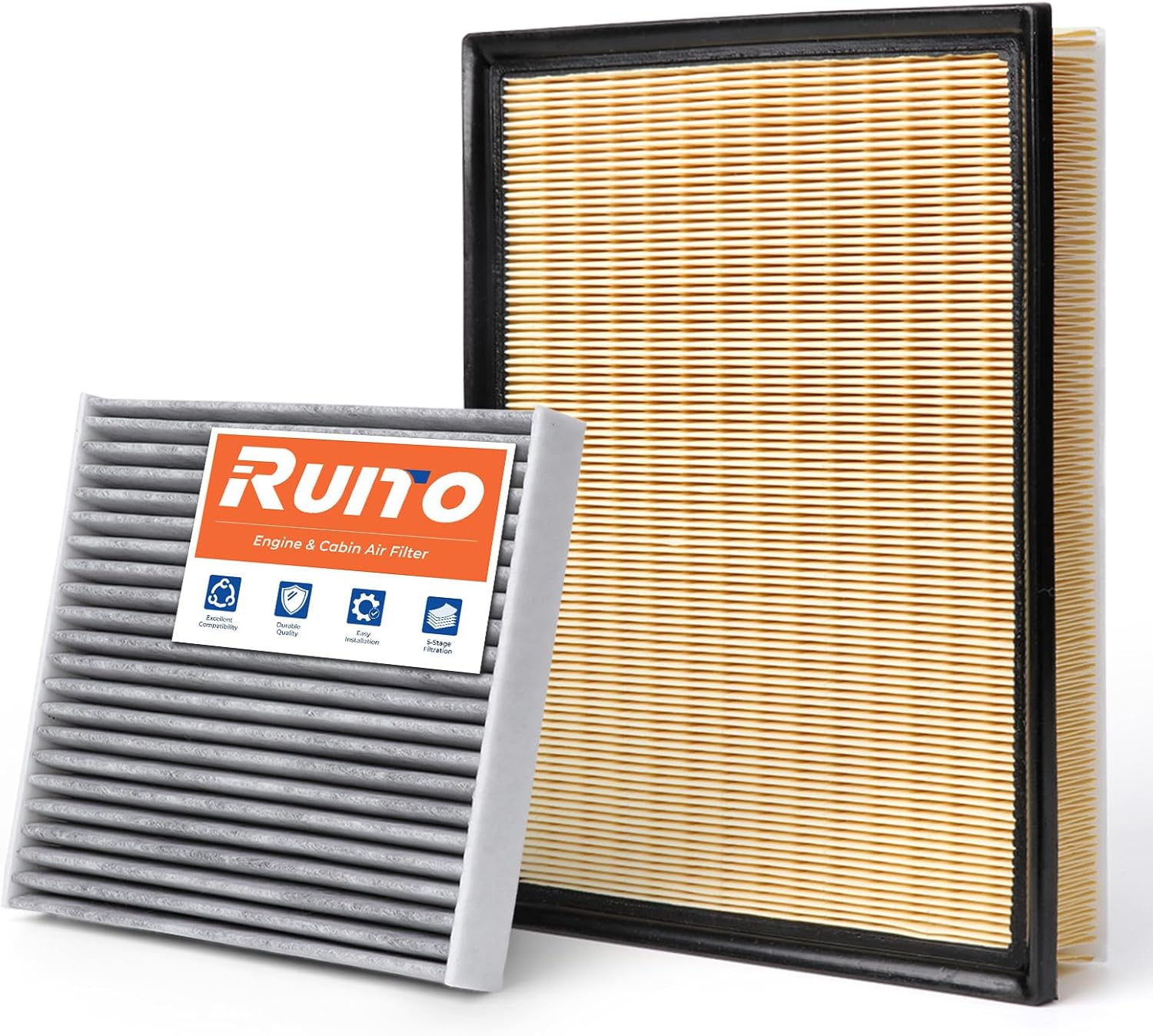 Cabin Engine Air Filter Kit Fits 2010-2024 4Runner, 2010-2023 GX460