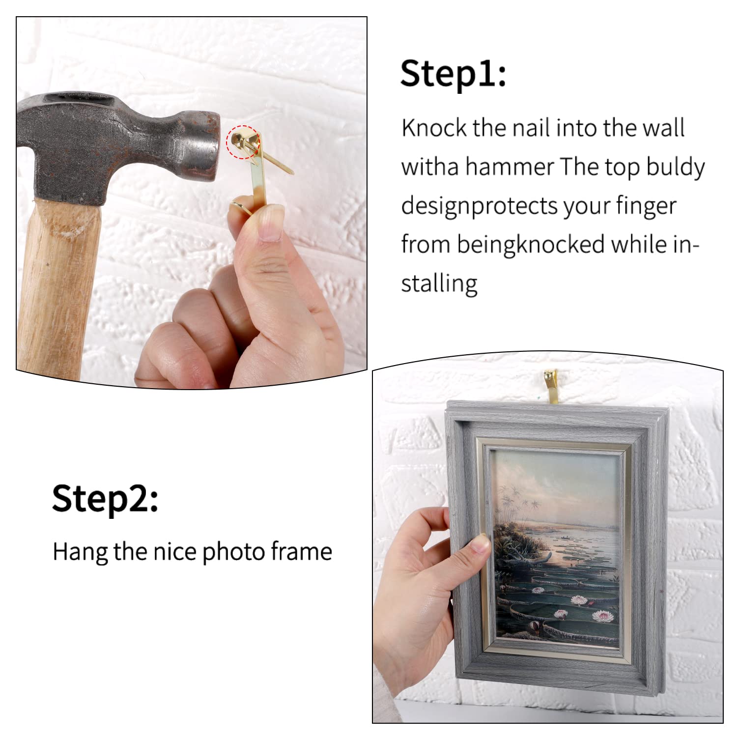 120 Pezzi Ganci Per Cornici - Con Viti, Oro E Nero, Per Appendere Quadri E Foto