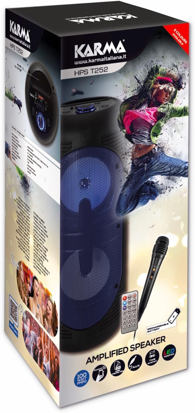 Karma HPS T252R Speaker with Remote Control and Microphone