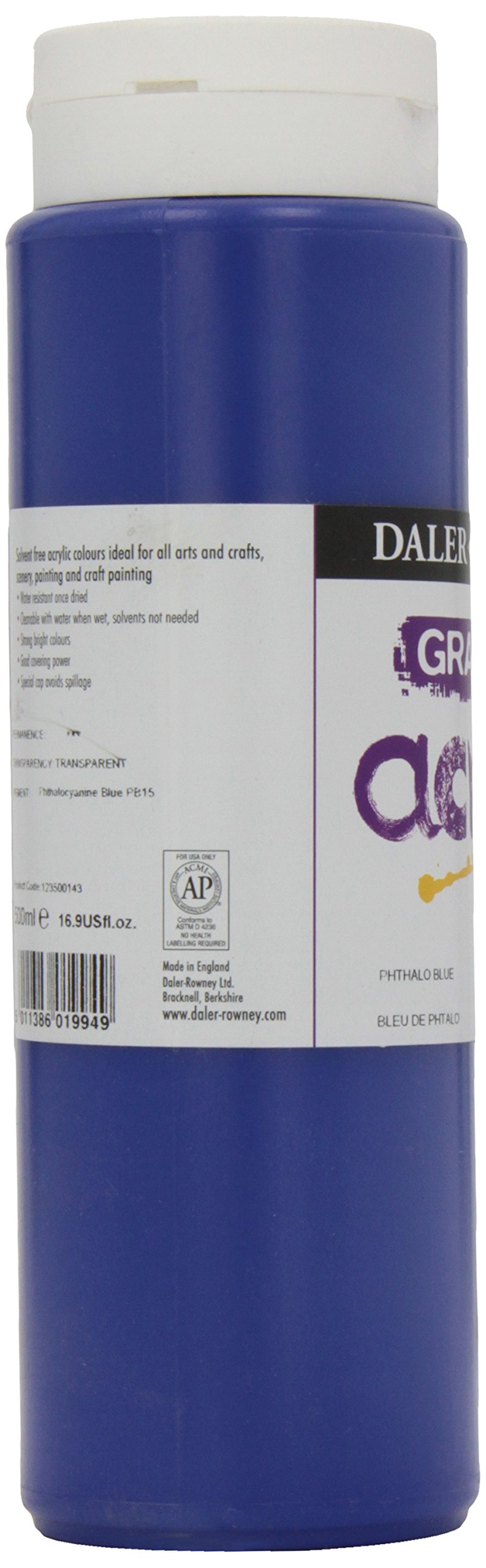 Daler-Rowney Graduate Colore Acrilico - Bottiglia 500ml - Viola Intenso - Artista