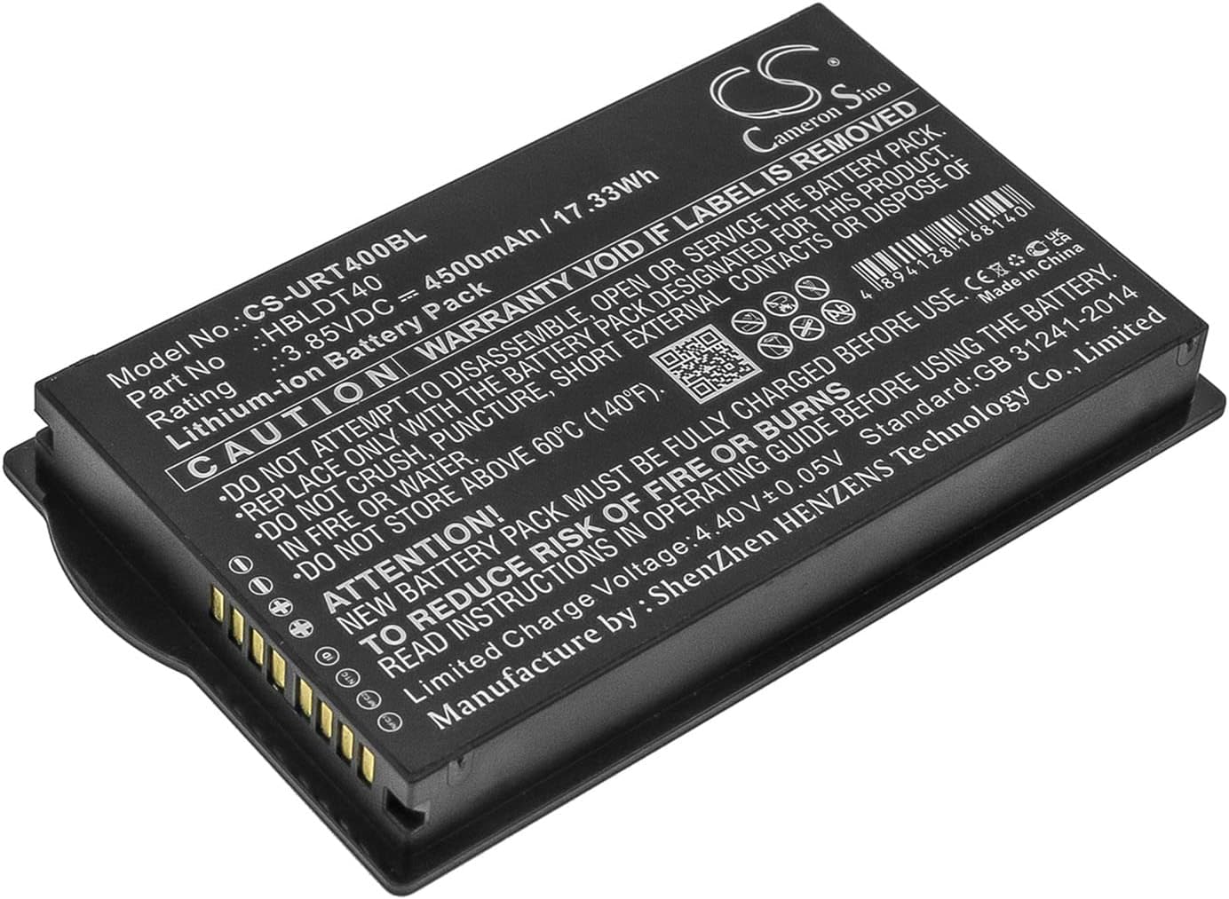 Cameron Sino Battery for Urovo DT40 PN:Urovo HBLDT40 4500mAh / 17.33Wh