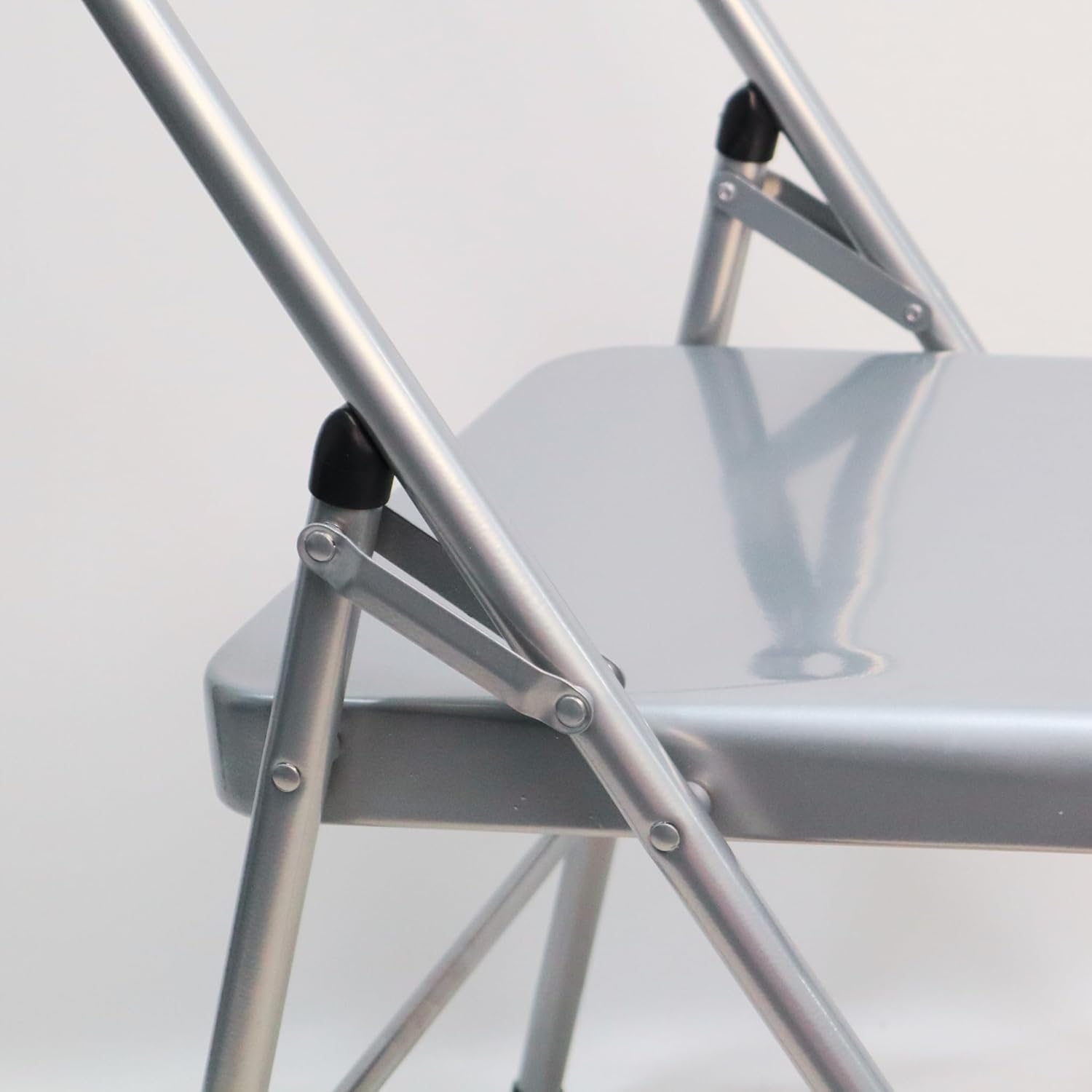 Yogikuti Yoga Chair (Standard), Backless/Folding Chair, Best for Restorative & Iyengar Yoga Practice, Meditation/Fitness -Silver