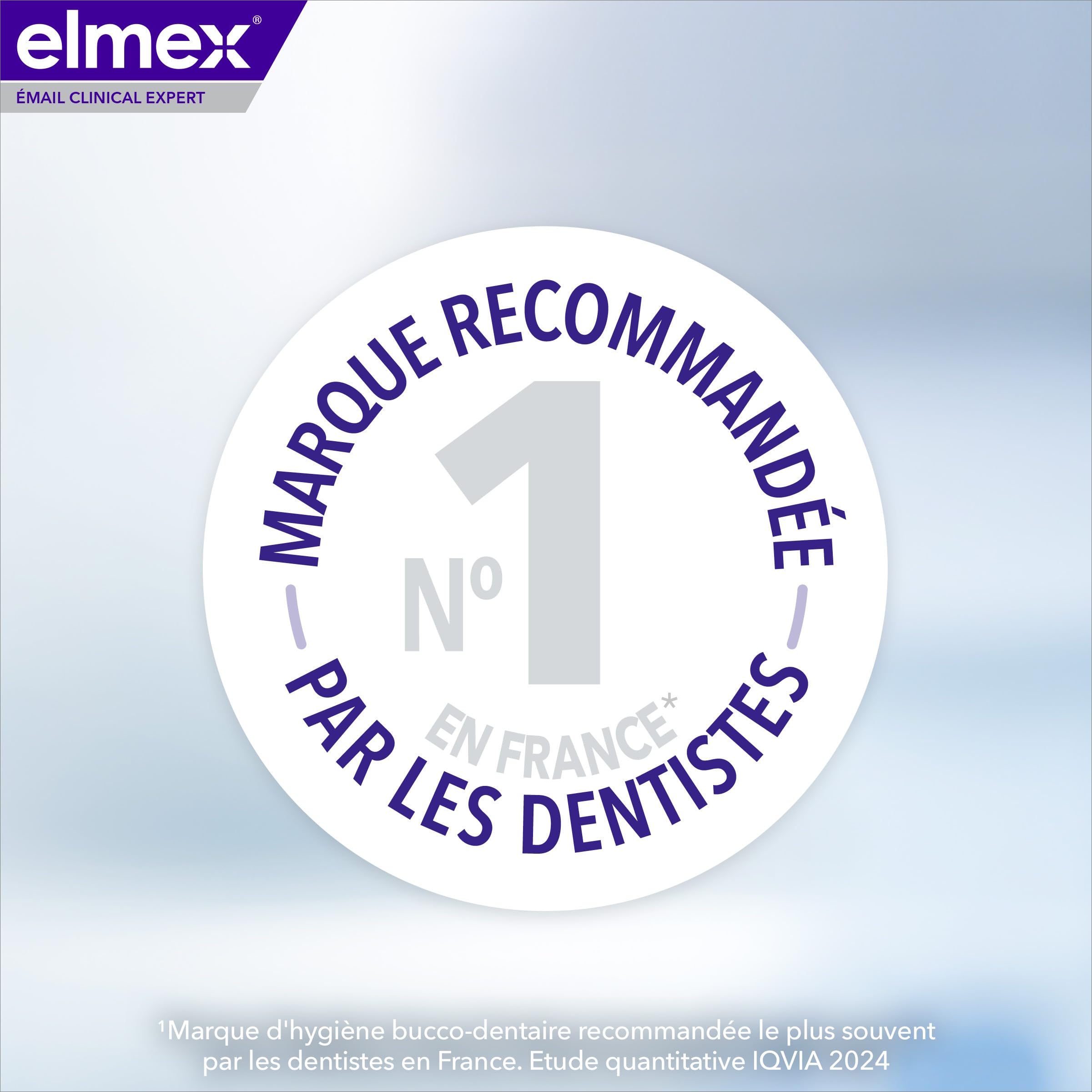 ELMEX - Dentifrice elmex® Émail Clinical Expert Soin Émail Blancheur - Dents jusqu'à 3 teintes plus blanches* - Protège l'émail - Lot de 12 x 75 ml