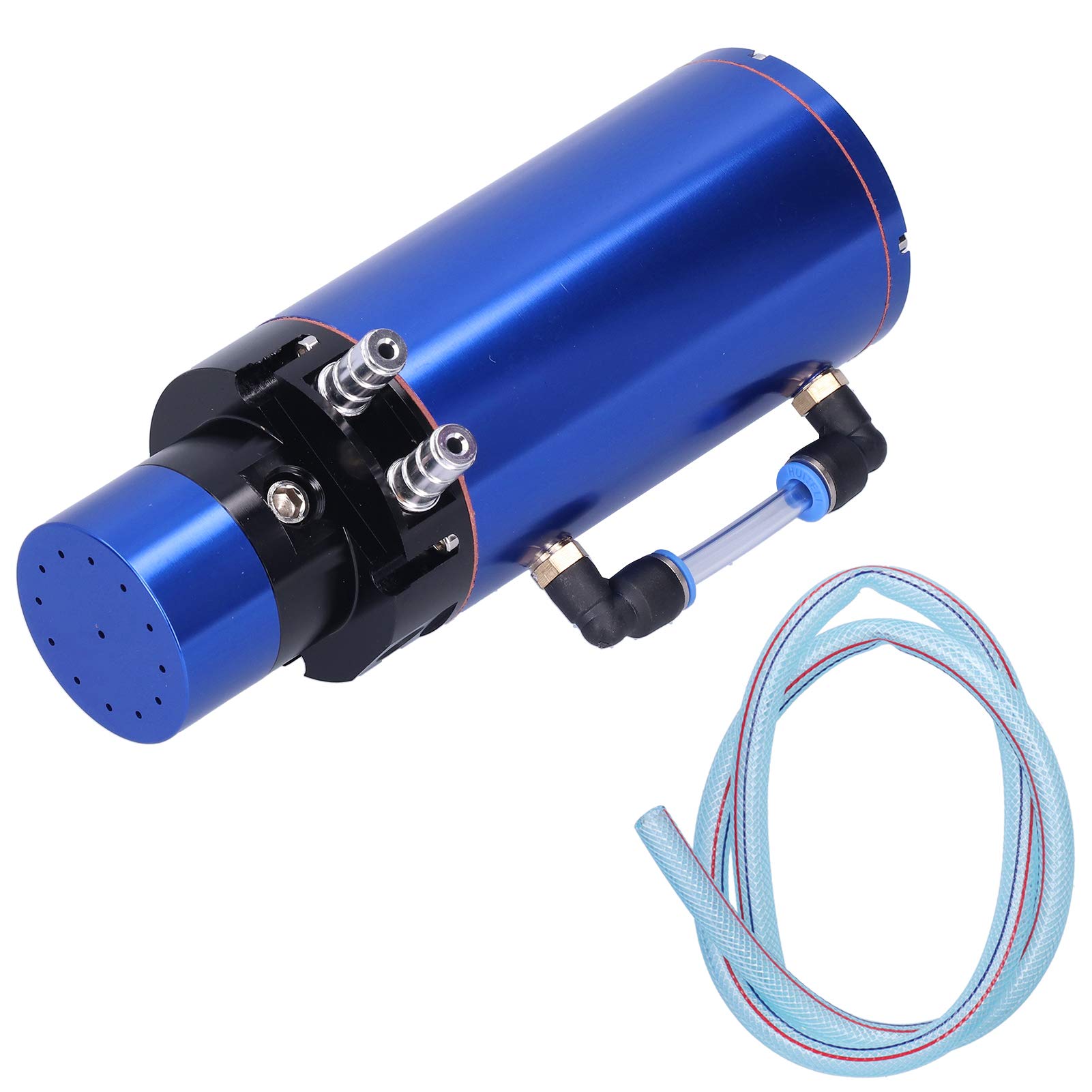 Universal Engine Oil Catch Can Tank Reservoir z 0–14 PSI Manometrów ciśnienia dla SUV -a -SUV Upgrade Aluminium Construct (Niebieski)