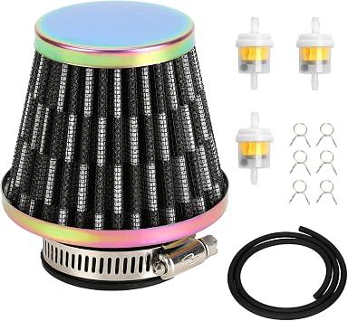 EOPOAYI 38mm 1-1/2" Air Filter Compatible with GY6 50cc 125cc 150cc 139QMB Taotao Scooter Moped VIP Thunder ATM Pony50 Baja Jonway Roketa ATV Quad 4 Wheeler Go Kart Pit Dirt Bike Parts Rainbow